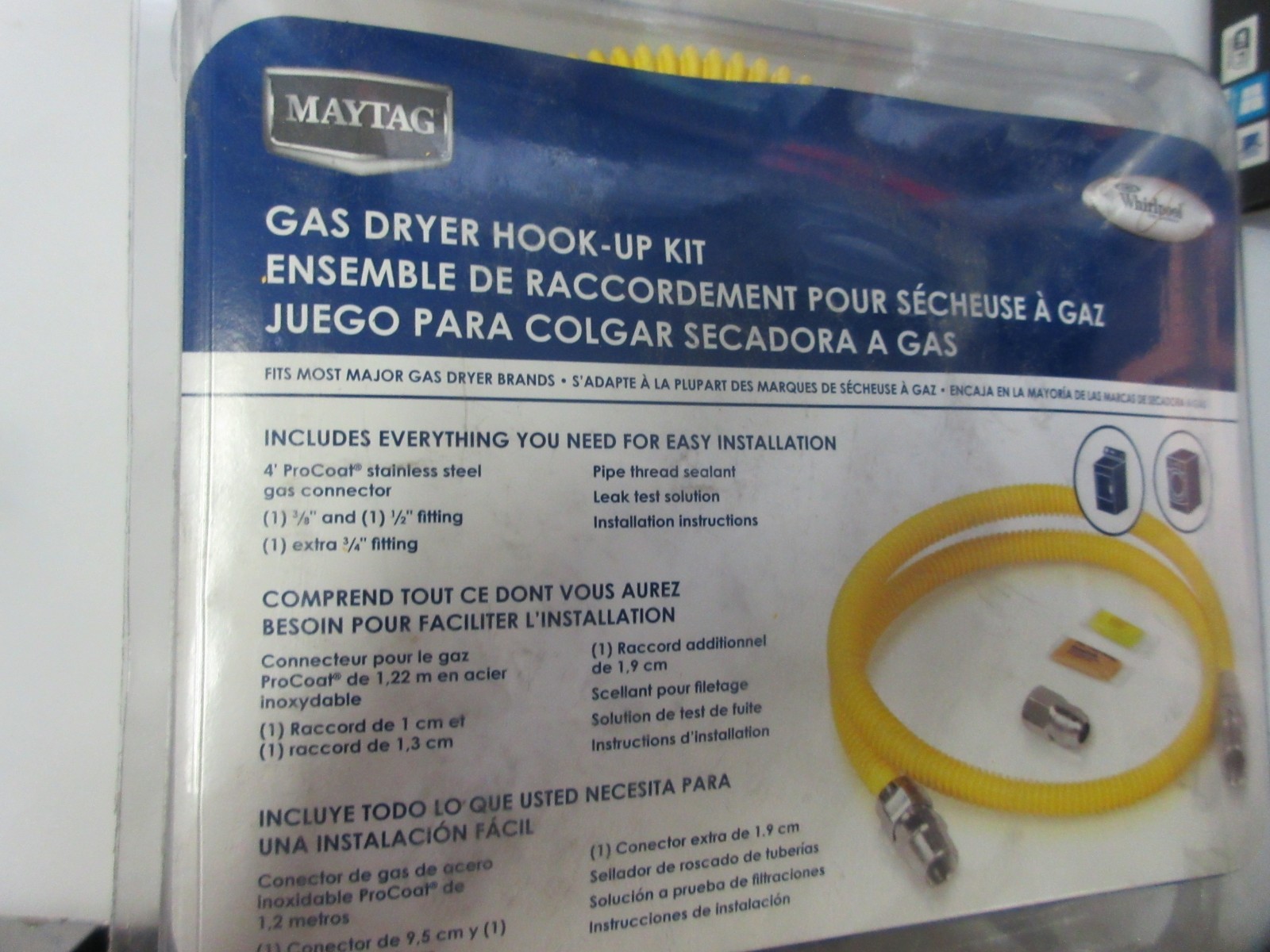 Maytag Whirlpool 2048KITRC GAS DRYER CONNECTOR KIT eBay