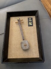 Chinese Art Wood Framed Guitar Lute Mandolin Guzheng Sanxian Yueqin 4 pc