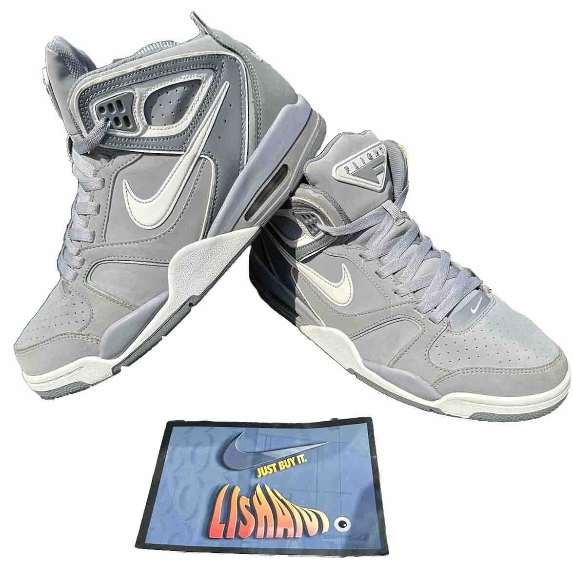 Nike Air Flight 397204-090 Gray white Trim Basketball Sports 
