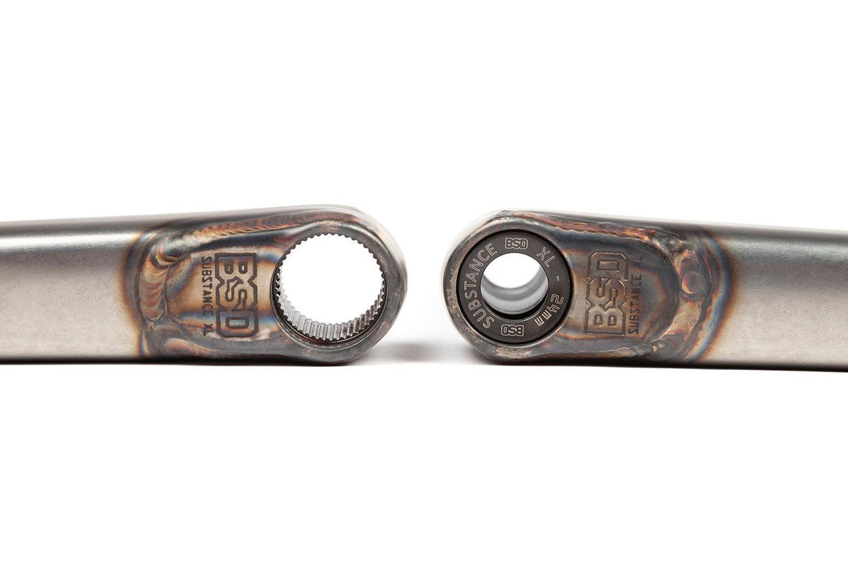 BSD Substance XL V2 BMX Cranks with Mid Bottom Bracket Black