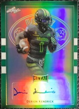 2018 Leaf Metal US Army All-American Derion Kendrick #8/10 Auto Green Clemson