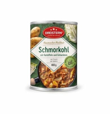 Dreistern Hausmachermahlzeit Schmorkohl mit Kartoffeln+Gehacktem 4x 400gr Dose  