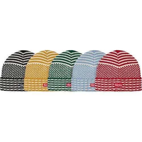 Supreme laine jacquard beanie vert foncé noir F/W 17