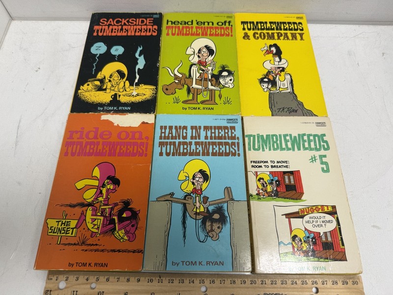 Lot of 6 Tumbleweed Paperback Comic Strip Books 1969-80