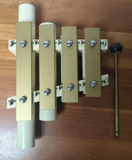 Vintage J.C. Deagan Railroad/Ocean Liner Dinner Chime 4 Bell Xylophon W/ Mallet