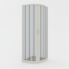 BOX DOCCIA 90x90 CABINA ANGOLARE TONDO SEMICIRCOLARE A SOFFIETTO CENTRALE PVC