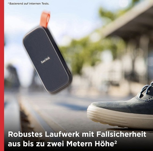 Sandisk Externe Festplatte Portable SSD 1TB 800MB/s NEU USB-C 3.2 Mini Format - Afbeelding 4 van 7