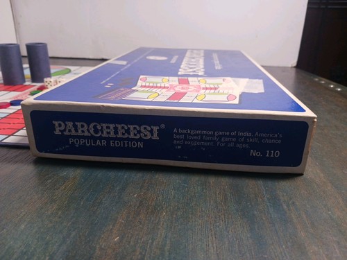 Parcheesi Board Game Backgammon Blue Box Made in USA Vintage 1964 EUC Fast Ship - Picture 6 of 12