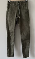 Pantalones FLOG Bevy Flog Shely Talla 24 Delgados Tobillo Pull On Elásticos Cuadros Verde