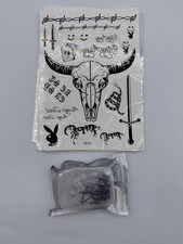 Waterproof Temporary Tattoo Stickers Black Fierce Tiger Lion Wolf Earings