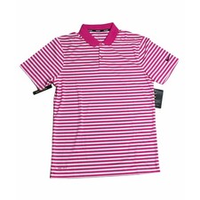 Nike Golf Mens Dri-Fit Victory Striped Polo Shirt Small