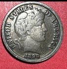 1898 US Barber SILVER Dime Choice VF! Nice! Old US Coin!