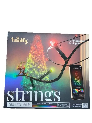 Twinkly Strings Mappable Lights 250 LED 65ft  Holiday Lights OPEN BOX
