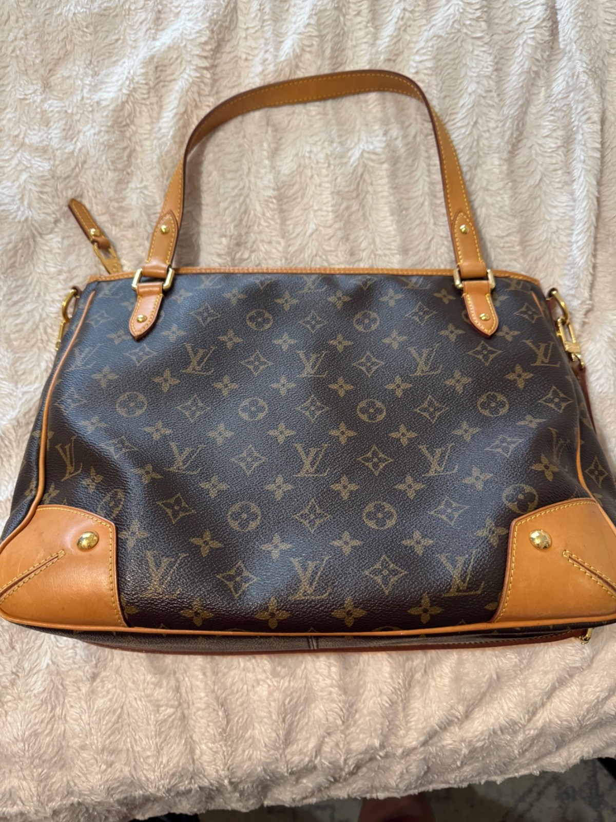 LOUIS VUITTON Monogram Canvas Estrella Tote Bag Leather Brown