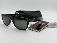 RAY BAN RB2132 901/58 55mm NEW WAYFARER Black; Green POLARIZED AUTHENTIC ITALY