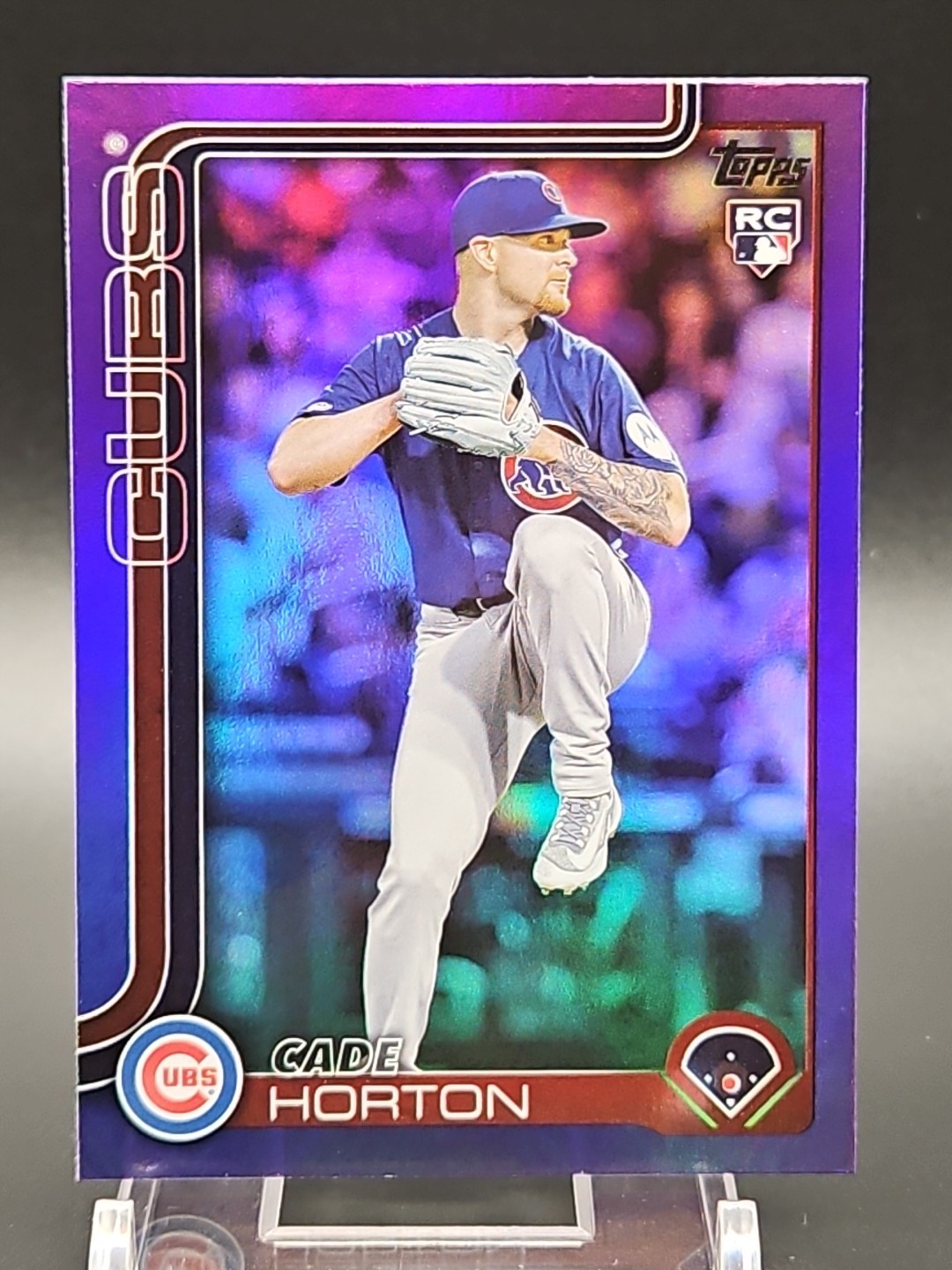2025 Topps Update Cade Horton Purple Rainbow Foil /250 #US140 RC Rookie Cubs