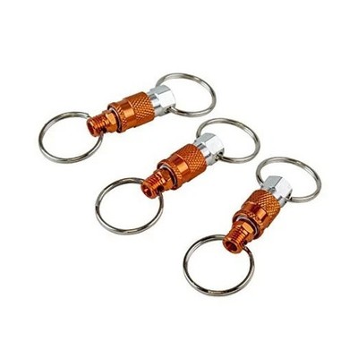  KEYQC3 Pull Apart Coupler Keychain with 2 Split Rings, 3 Pack,unisex-adult, 