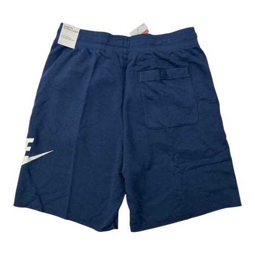 Pantalones Cortos Nike Para Hombre DX0502-410 Suave Azul Marino Corte Gimnasio Salón Blanco Logo - Imagen 2 de 4