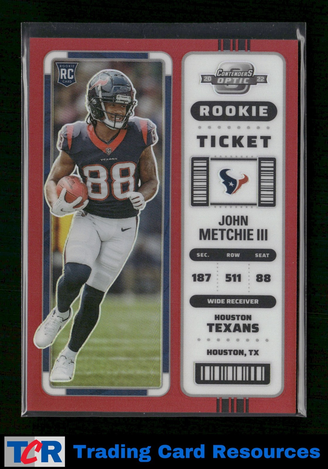 2022 Panini Contenders Optic #82 John Metchie III Red #/175