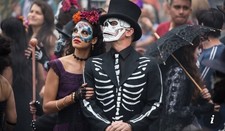 Mens Skeleton Jacket James Bond Spectre Costume 007 Fancy Dress Halloween dead