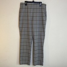 Nine West Women’s Size 10 Gray & Tan Gingham Pants