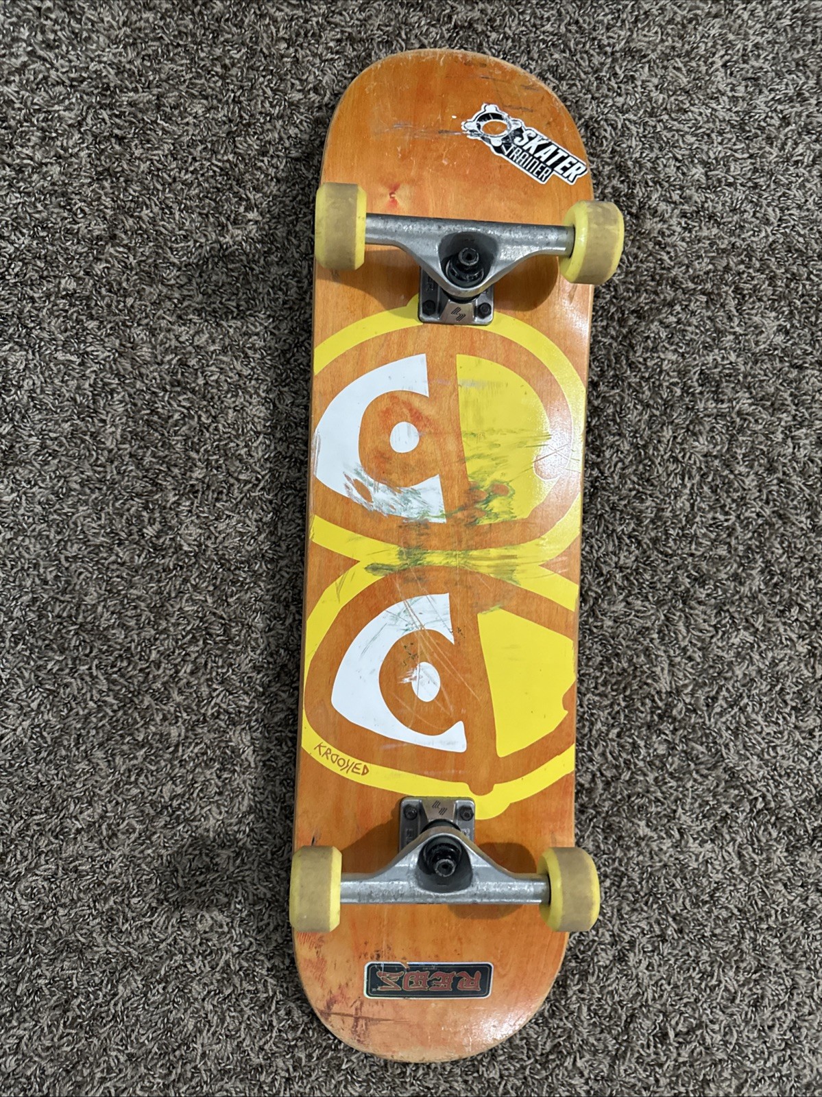 Krooked Orange Complete Board Used But Good Condition