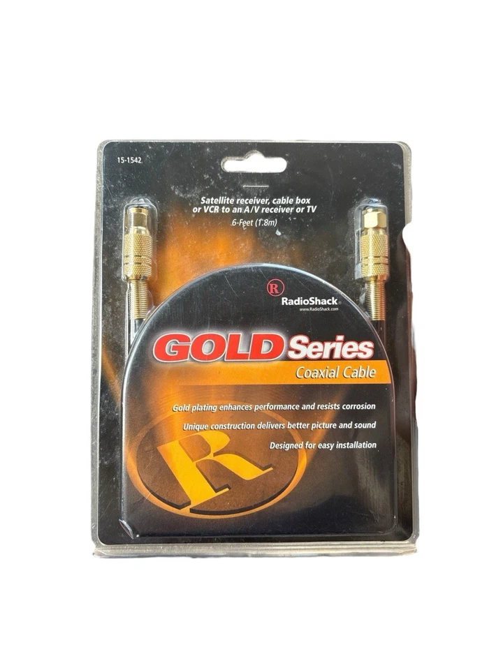 RadioShack 6 ft. Coaxial Video Cable Gold Series 15-1542 NEW IN BOX - Image 3 of 4