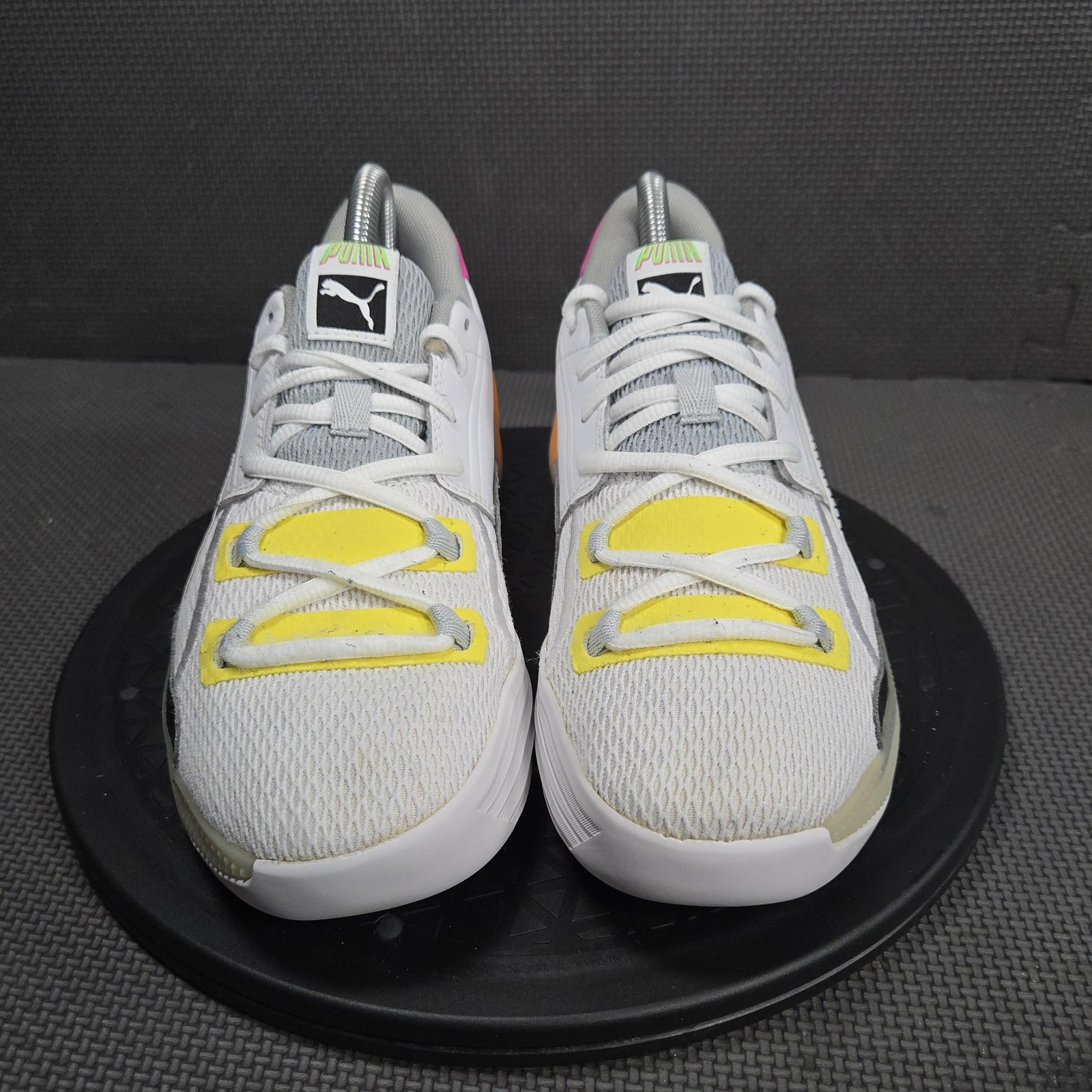 PUMA Shoes Kids Size 6 White Multicolor Low Top Basketball Sneakers 194165-01 thumbnail 2