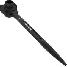 DAKCOS 3/4" x 7/8" Ratchet Spud Wrench with Hammer Head, 12 Point Double Ended