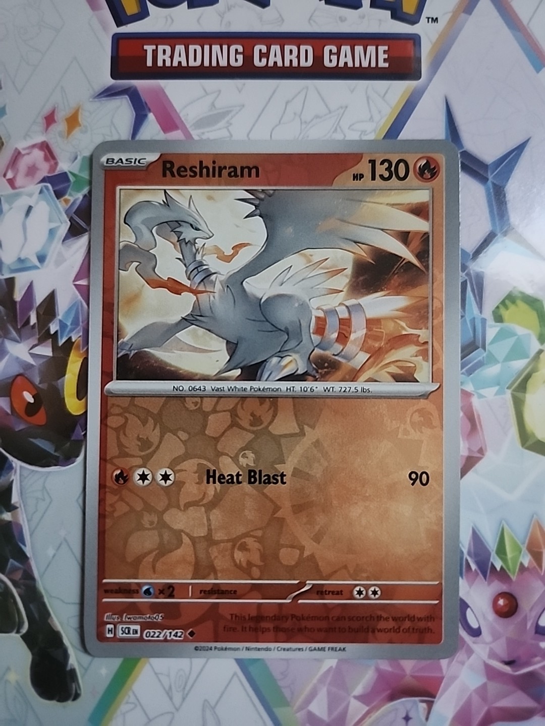 Reshiram 022/142 Sv07: Stellar Crown Reverse Holo NM