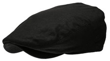 Men's Linen Flat Ivy Gatsby Summer Newsboy Hats Black, LXL 