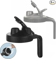 Mason Jar Pour Spout Lid 2 Pack Plastic Mason Jar Lids Regular Mouth with Handle