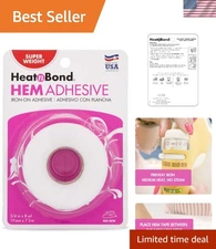 Water Resistant Iron-On Adhesive Hem Tape, 3/4 Inch x 8 Yards for Easy Hemming