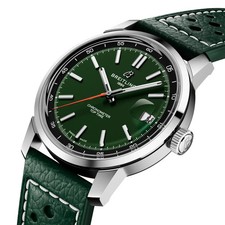 Breitling Top Time B31 38mm Green Dial Stainless Steel Watch AB3113171L1X1 2