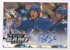 2022-23 Upper Deck Allure Game Stills Blue Auto Autograph Brock Boeser