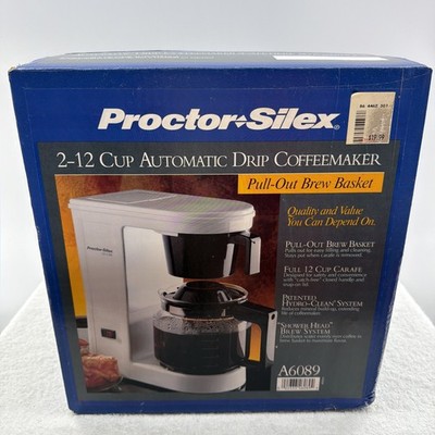 New In box Proctor-Silex Automatic Drip Coffee Maker 2-12 Cup Model A6089 Caldor