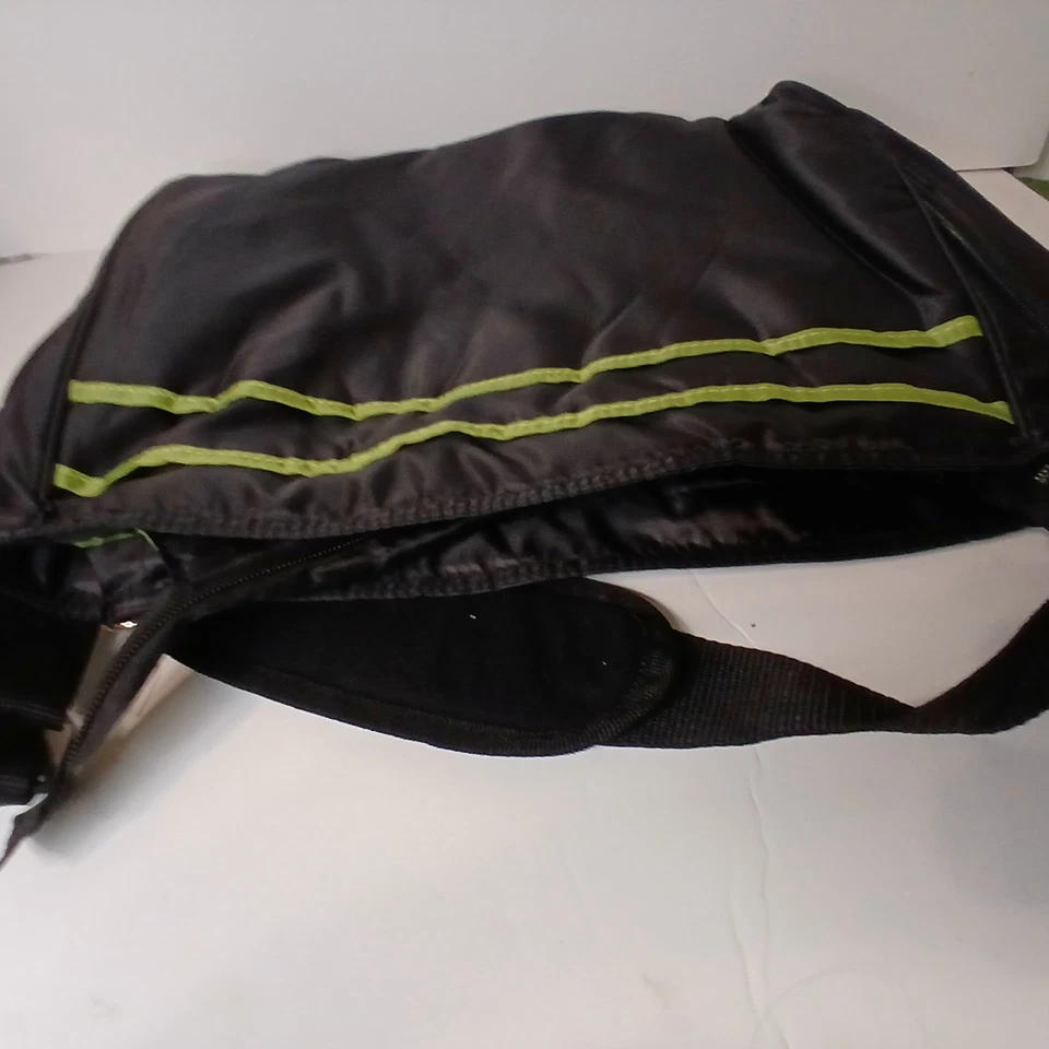 Trend Lab Diaper Bag - Black with Green Trim - Image 3 of 4
