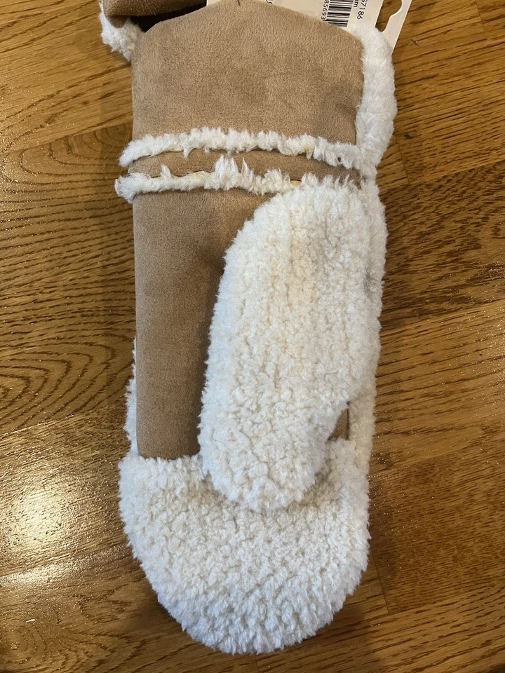 CALVIN KLEIN Women’s  One Size Faux Shearling & Faux Suede Mittens NWT  - Image 4 of 4