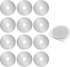 12 pcs 45mm Rotary Cutter Blades,Replacement Rotary Blade for Arts Crafts Quilti