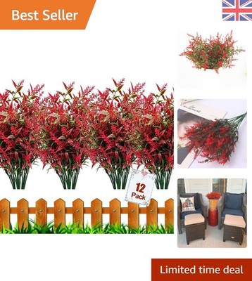 12 Bündel UV-beständige künstliche Lavendelblüten für Außen- und Innendekoration
