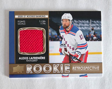 2021-22 Upper Deck Series 1 Alexis Lafreniere Rookie Retrospective Gold Jersey