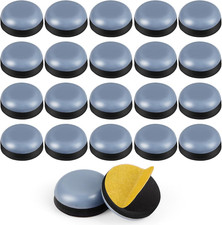 24 Pcs Chair Sliders 1/2" Half Inch Small Furniture Sliders for Carpet Round Fur