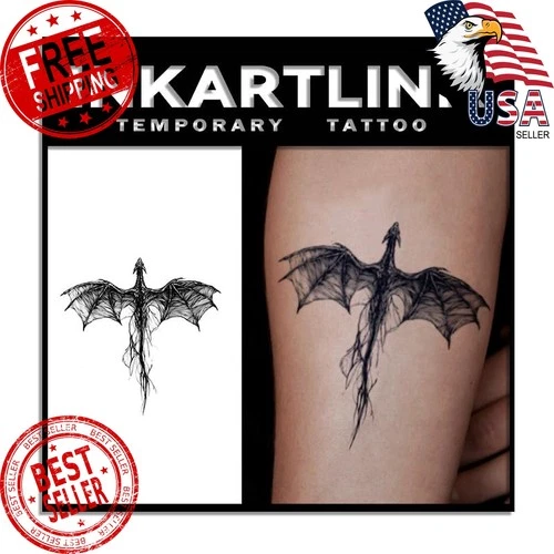 INKARTLINK Medium Devil Figure Temporary Tattoos, 2 Sheets | Devil Figure Col... - product listing photo