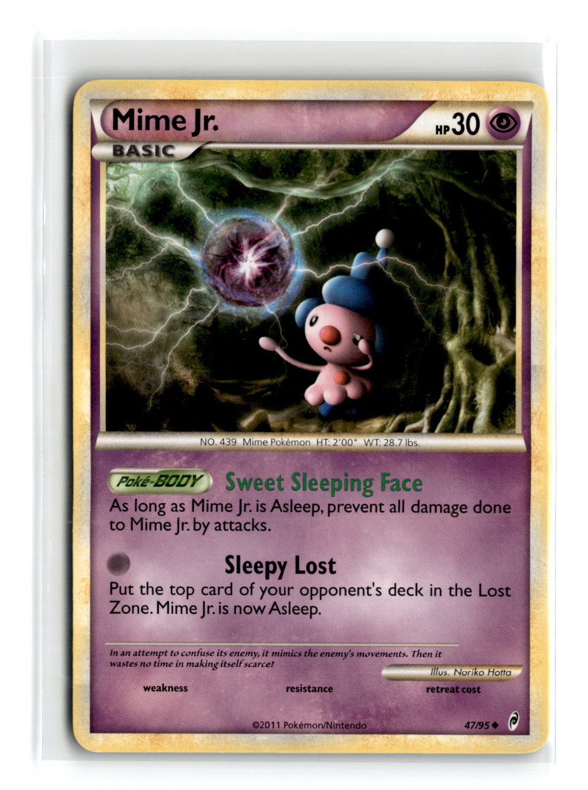 Pokemon tcg Call of Legends #47/95 Mime Jr. Uncommon