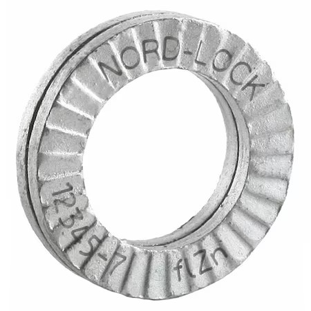 Nord-Lock 1525 Wedge Lock Washer, For Screw Size 3/8 In Steel, Advanced