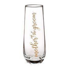 Lillian Rose Mother of Groom Stemless Champagne Wedding Toasting Glass, 2x2x5...
