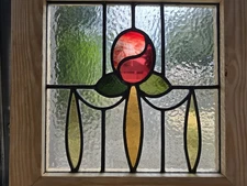 ANTIQUE ENGLISH STAINED GLASS WINDOW