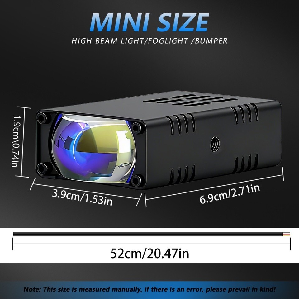 Bumper LED Headlight Projector Lens Driving Car Grille Lights Motor ...
