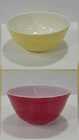 Vintage Pyrex Primary Colors Mixing Bowls Set of 2 Yellow 404,Red 402 Read Descr