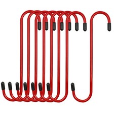 Brake Caliper Hanger Hooks, Durable Steel Red Powder Coated with Rubber - 8 Pack